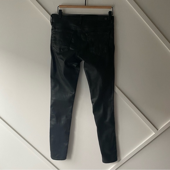 Ag Adriano Goldschmied Legging Ankle Super Skinny In Waxed Black - 26 - Picture 4 of 14